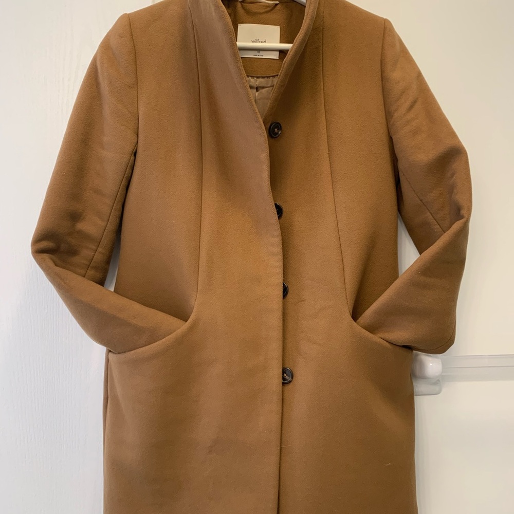 Wilfred Aritzia Camel Cocoon Coat